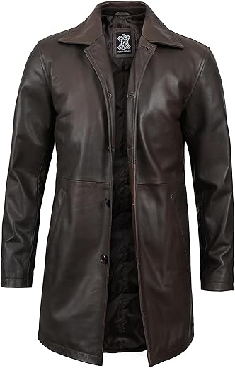 Domnite DISC Distressed Brown Leather Jacket Mens - Lambskin Leather Jackets.