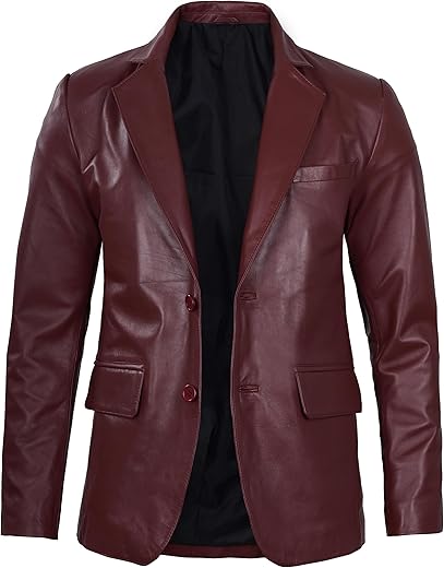 Domnite Men’s Full Grain Leather Jacket – Casual Motorcycle Style for the Adventurous Spirit