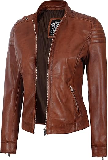 Domnite Women Leather Jacket - Real Lambskin Leather Jackets For Women